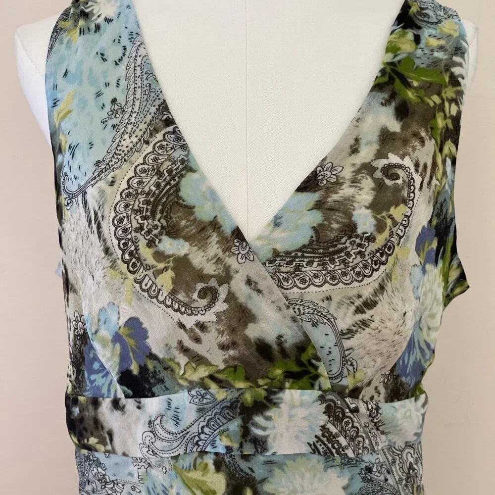 VTG Y2K INC International Concepts Babydoll Top 100% Silk Sz 14 Fairy Whimsical